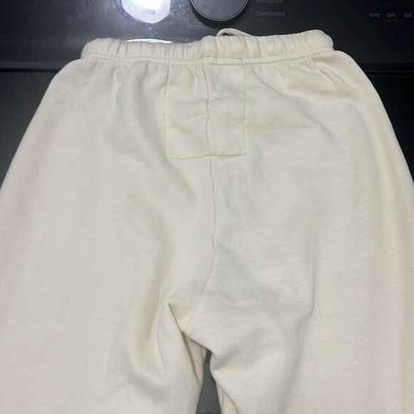 Aviator Nation Cream Sweatpants Elastic Waistband Drawstring Womens XS EUC - Picture 7 of 12